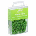 JAM Paper Colored Standard 1" Paper Clips - Lime Green - 3 Packs of 100-Quantity: 3 Packs of 100 per Box