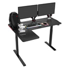 TygerClaw 28"W L-Shape Gaming Sit-Stand Desk - Black-Maximize productivity with our spacious L-shaped design