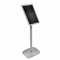 Azar Displays Angled Snap Frame Floor Display, 11" x 17" (300242-SLV)-Snap Frame