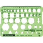 Staedtler General Purpose Pocket Stencil Template-General purpose pocket template, 5-1/8" x 3-5/8"
