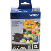 Brother LC75 Innobella High-Yield Black Ink Cartridges, 2 Pack-Includes 2 black ink cartridges