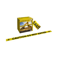 Wasip Barricade Tape - Caution Do Not Enter - 3" x 1000ft - Yellow-Barricade tape is used by police, firefighters, construction crews, emergency response personnel, and also for personal use to provide warnings of physical hazards or dangerous situations