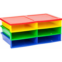 Storex Quick Stack Literature Sorter - 6 Compartments - Multicoloured-6 slots measuring 8.75 x 11.5 x 2 inches each