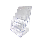 Futech 4-Bay Countertop Brochure Holder - Holds 8-1/2" x 11" Literature - Acrylic - 9.25" W x 13.25" H x 7" D - 2 Pack (CTS0142)-Number of Slots: 4