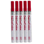 JAM Paper Marvy Uchida Fine-Line Opaque Paint Markers - Crimson Lake Red - 5 Pack (7665893g)-Colour: Crimson Lake
