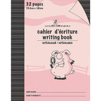 Louis Garneau Exercise Book, Interlined, 9-1/4" x 7-1/4", 32 Pages, Pink, 48 Pack-Exercise book with interlined ruling, laminated covers and thick paper