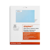 Staples White Return Address Labels for Inkjet/Laser Printers - 1/2" x 1-3/4"- 2000 Pack-Create customized labels for addressing and shipping