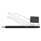 Merangue Security Desktop Pen - 24" Metal Chain - Black-Sticky adhesive on the base of the unit securely fastens to any clean, flat surface