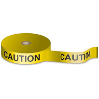 Bio-Degradable Flagging Tape, SAB490, Colour - Black on Yellow, 5 Pack-Colour - Black on Yellow