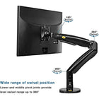 North Bayou 22"-35" Gas Strut Monitor Desktop Mount with USB Port - F100A-Material: Aluminum Alloy