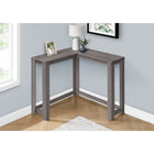 Monarch Specialties 3658 Corner Console Accent Table - Grey-This item has no shelves