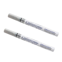 Marvy Uchida Calligraphy Opaque Paint Markers - Silver - 2 Pack-Colour: Silver