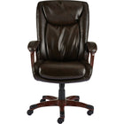 Staples Westcliffe Bonded Leather Manager's Chair - Brown-Padded, plush seat and cushioned back deliver exceptional comfort