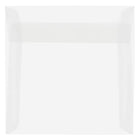 JAM Paper Enveloppes carrées en papier vélin translucide avec fermeture gommée, 8 x 8 po, incolore, 1000 par paquet-Incolore