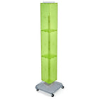 Azar Displays 8" x 8" x 60"Interlocking Pegboard Display with Wheels, Green (703390-GRE)-Works great with Azar's line of hooks and accessories