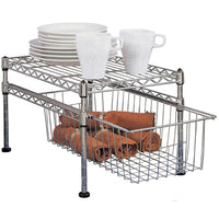 Seville Classics Single Drawer Cabinet Shelf Organizer-Top shelf holds 40 lbs (evenly distributed)