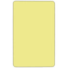 Flash Furniture Mobile 24"W x 48"L Rectangular Thermal Laminate Activity Table - Yellow-Scratch and Stain Resistant Surface