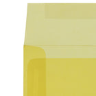 JAM Paper 6 x 6 Square Envelopes, Yellow Translucent Vellum, 100 Pack (PACV516g)-Closure: Gum