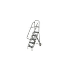 Tri-Arc Roll & Fold Rolling Ladder, 5 Step, 50" Height, Serrated (KDRF105162)-Frame Material: Steel