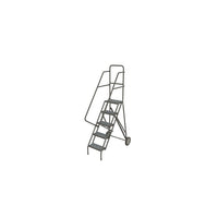 Tri-Arc Roll & Fold Rolling Ladder, 5 Step, 50" Height, Serrated (KDRF105162)-Frame Material: Steel