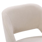 CorLiving DDW-351-B Blakeley Velvet Barstool in Cream - Set of 2-Easy Assembly
