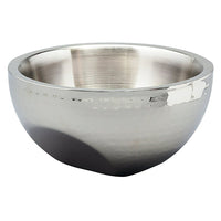 Elegance Doublewall Dual Angle Bowl Hammered, 8"-Material: Stainless Steel