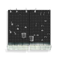Azar Displays Pegboard Organizer Kit, Black (900945-BLK)-Perfect for garages, craft rooms and dorm rooms
