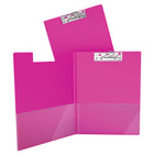 Davis Group Essential Clipboards - Pink - 10 Pack-Clear interior pockets on front & back covers to secure loose documents and allow for easy identification of content