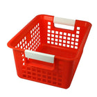 Romanoff Book Basket -  Red -  3 Pack (ROM74902)-Stackable