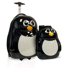 TUCCI Italy PENGU" BUDDY Kids Luggage - 2 Piece Set - Penguin Buddy-Soft Jelly Handle Grips