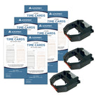 Acroprint ATR480- 3 Ribbons & 300 Cards- Accessory Pack (01-0296-002)-Double-sided weekly time card: it is not only a document that the payroll clerk can use for preparing payroll, it also creates an internal control