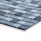 Truu Design 3D Square Peel and Stick Wall Tiles, 11.8 x 11.8 inches, Metallic Grey, 6 Pieces-Perfect size: each backsplash tile measures 11.8"L x 11.8"H in dimensions (approx. covers 5.80 sq. ft. per carton) which is 40% more area than a 10" x 10" tile covers