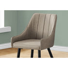 Monarch Specialties 1188 Dining Chair - Taupe Fabric/Black Metal - 2 Pack-Minor assembly required: Illustrated instructions and all hardware are provided for convenience (additional tools may be needed)