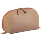 Gry Mattr Vegan Leather Dome Pouch - Large - Sand-Zipper closure