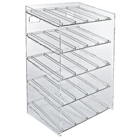 Azar Displays 5-Tier 20 Compartment Pegboard Cosmetic Counter Display (222485)-Made from pegboard