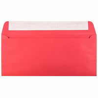JAM Paper #10 Business Envelopes, Peel and Seal Closure, 4 1/8 x 9.5, Brite Hue Christmas Red Recycled, 1000 Pack (11789B)-Christmas red