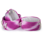 Truu Design Ombre Oval Storage Baskets, Set of 3, Pink-Large: 17"L x 7.5"H x 11.5"W / Medium: 15"L x 6.75"H x 10.75"W / Small: 12.5"L x 5.75"H x 9"W