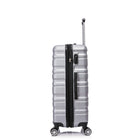 TOSCANO MAGNIFICA 21" Hardside Carry On Luggage - Titanium Silver-Deluxe Interior