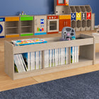 Flash Furniture - Unite de rangement modulaire ouverte Bright Beginnings de qualite commerciale à double face en bois pour salle-Supporte jusqu'à 200 lb, Capacite de poids statique