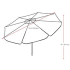 CorLiving Tilting Patio Umbrella, Sandy Brown-Breathable air vent