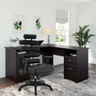 Plata Import - Chaise de bureau Plata Import - Moonlight en similicuir à dossier haut avec coussins en cuir synthétique, Noir-Style moderne à dossier haut