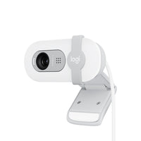 Logitech Brio 100 Full HD Webcam - Off-White-RightLight boosts brightness by up to 50 percent, reducing shadows