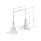 Azar Displays Acrylic Cashier Shield - 18"W x 24"H - Clear - 2 Pack-Clear
