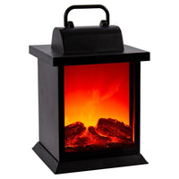 Truu Design LED Flame Lantern with Handle, 5.25 x 10 inches, Black-Measurement: the lantern measures 5.25"L x 5.74"W x 10"H in dimensions, won't take much space and will add a warm atmosphere to the surroundings