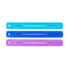 Staples 30cm Shatterproof Plastic Ruler-Assorted colours include pink, purple, blue, or aqua (colour choice not available)