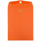 JAM Paper 9 x 12 Open End Catalog Envelopes with Clasp Closure, Brite Hue Orange, 100 Pack (92938)-Orange