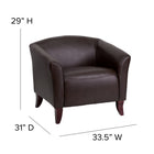 Flash Furniture – Fauteuil en cuir de la série Hercules Imperial, brun-Mousse ignifuge CA117
