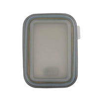 Minimal Silicone Food Storage Container - Grey - 860ml - Set of 2-100% food grade pure silicone