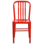 Flash Furniture Commercial Grade Metal Indoor-Outdoor Chairs - Red - 2 Pack-Set of 2 Industrial Modern Chairs