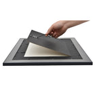 First Base St. James Awards & Certificate Frame - Double Mat - White/Black - 16 1/4" W x 14 1/4" H - For 8 1/2"x11" Certificates-Wall mount in landscape or portrait orientation